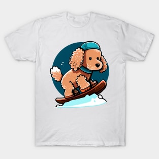 Make a Difference with Every Purchase - Poodle Snowboarding Design T-Shirt